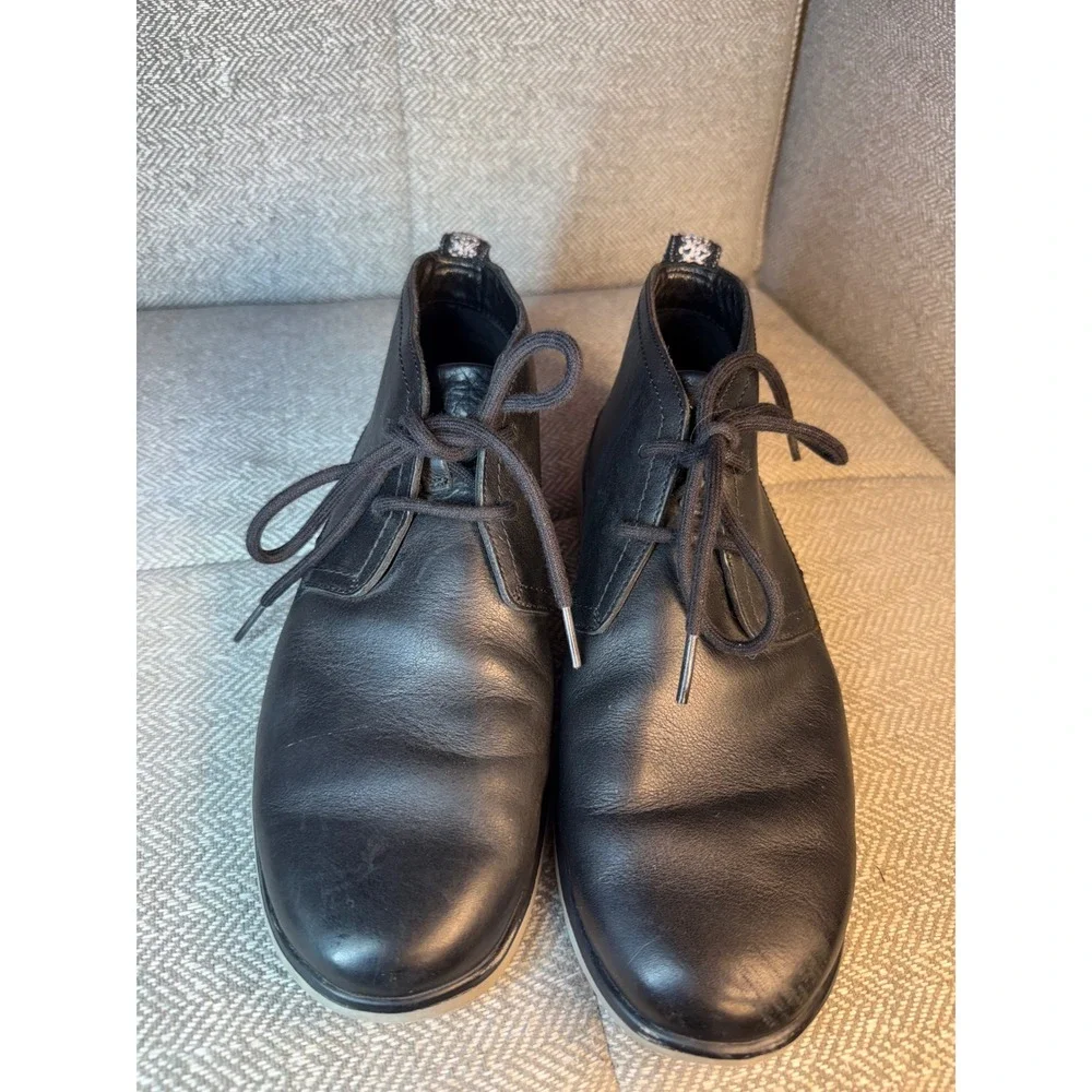 UGG Freamon Black Leather Chukka Boots Mens 8 1013234 EnerG Comfort Treadlite